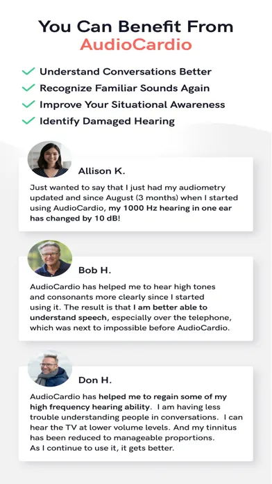 Captures d'écran de AudioCardio Hearing & Tinnitus