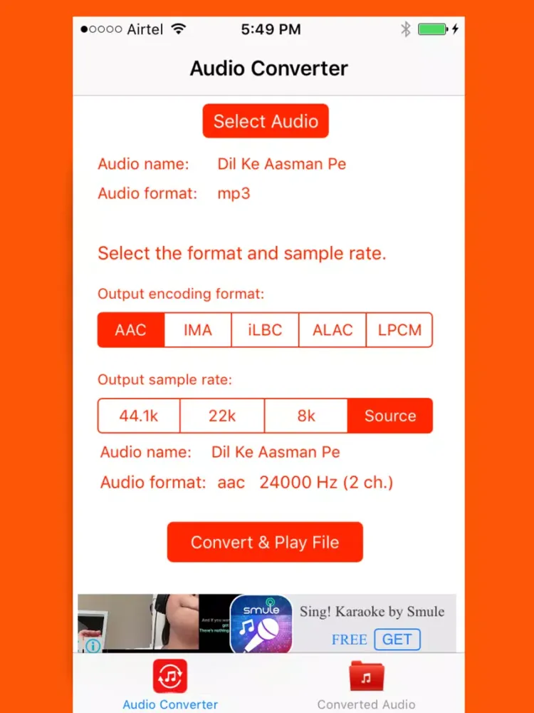 MP3 Audio Converter iPad 应用截图