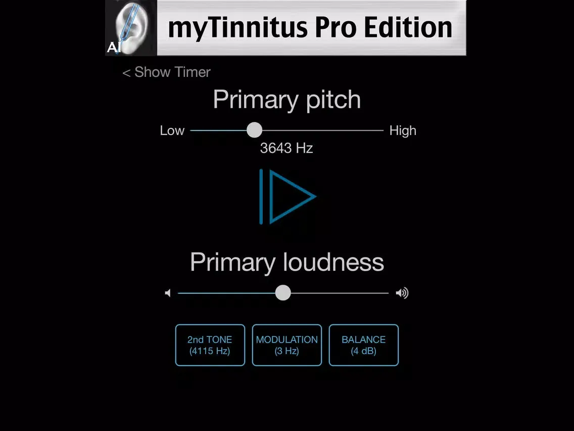 myTinnitus Professional Edition iPad  Screenshots