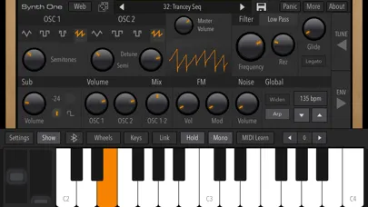 AudioKit Synth One Synthesizer سکرین شاٹس