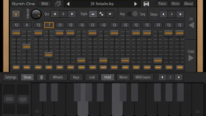 AudioKit Synth One Synthesizer سکرین شاٹس