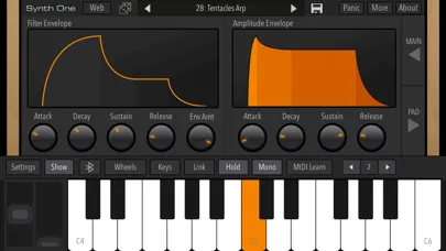 AudioKit Synth One Synthesizer سکرین شاٹس