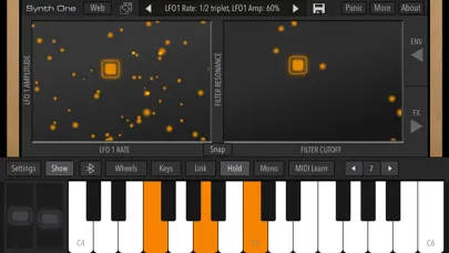 AudioKit Synth One Synthesizer سکرین شاٹس