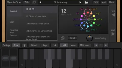AudioKit Synth One Synthesizer سکرین شاٹس