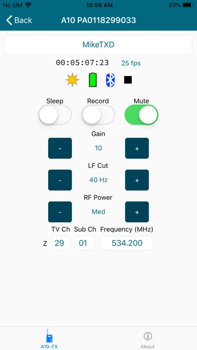 Screenshot di A10-TX Remote