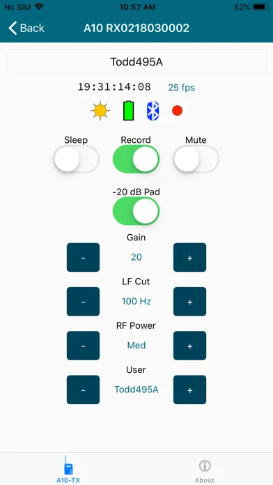 Screenshot di A10-TX Remote