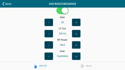 Screenshot di A10-TX Remote