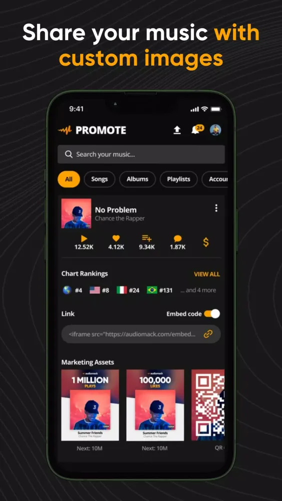 Audiomack Creator-Upload Music应用截图