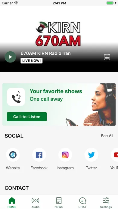 Capturas de tela do 670AM KIRN Radio Iran