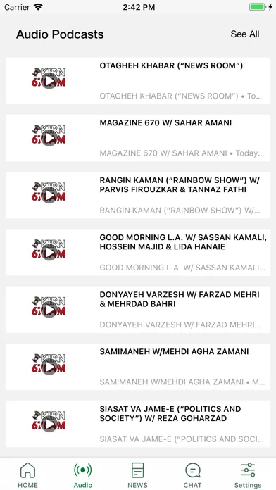 Capturas de tela do 670AM KIRN Radio Iran