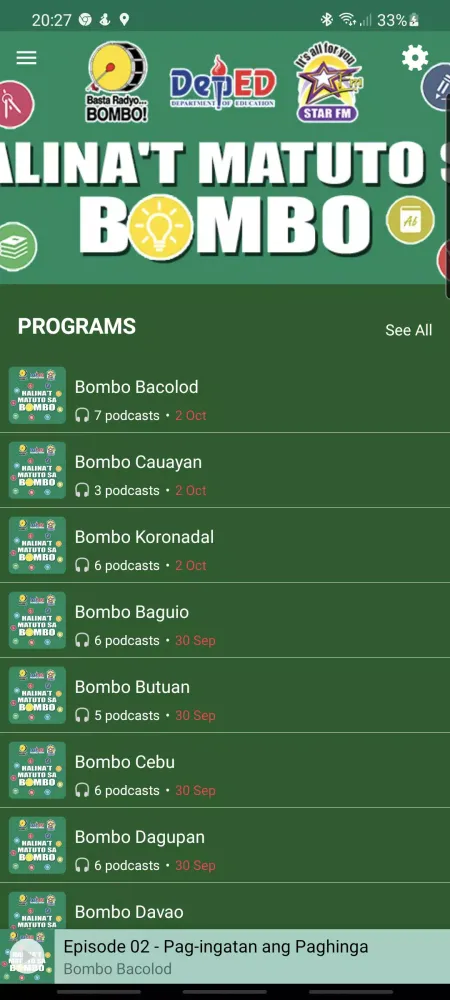 Capturas de pantalla de Bombo Radyo Philippines