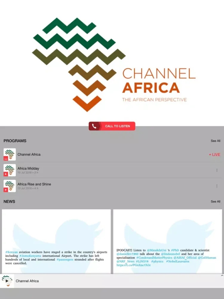 Channel Africa iPad  স্ক্রিনশট