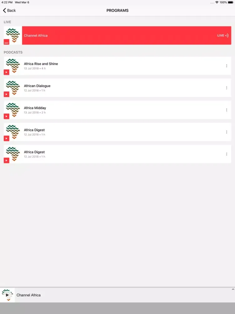 Channel Africa iPad  স্ক্রিনশট