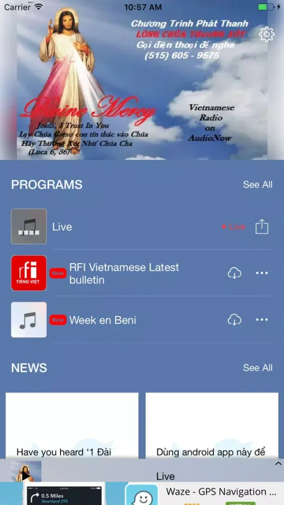 Скриншоты Divine Mercy Vietnamese Radio