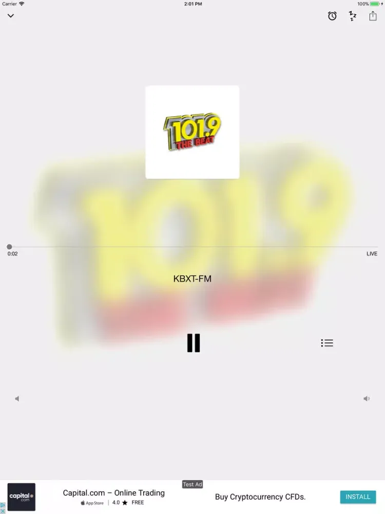 Captures d'écran de KBXT-FM iPad 