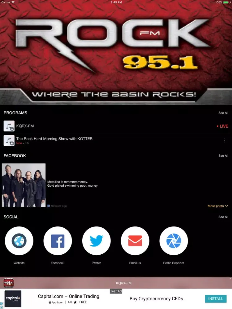 KQRX-FM iPad  Screenshots