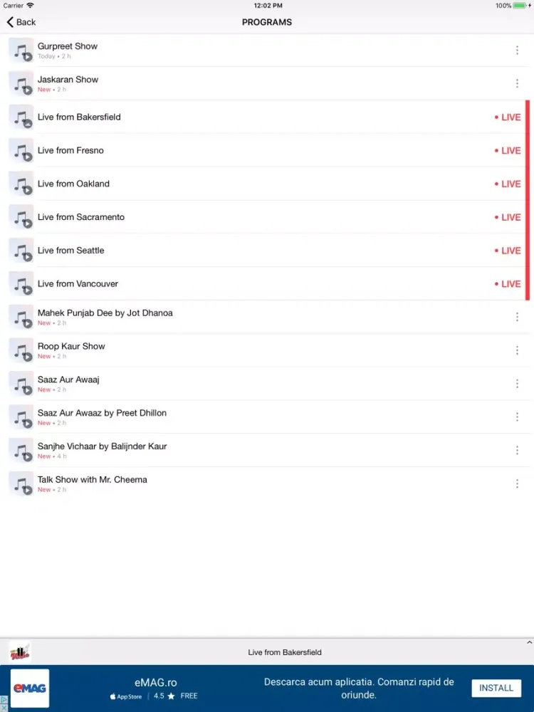 Radio Punjab official iPad  Ekran Görüntüleri