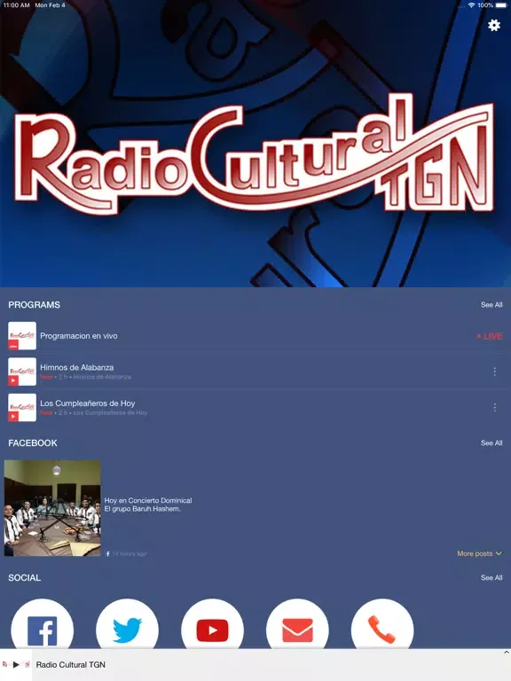 Radio Cultural TGN iPad  স্ক্রিনশট