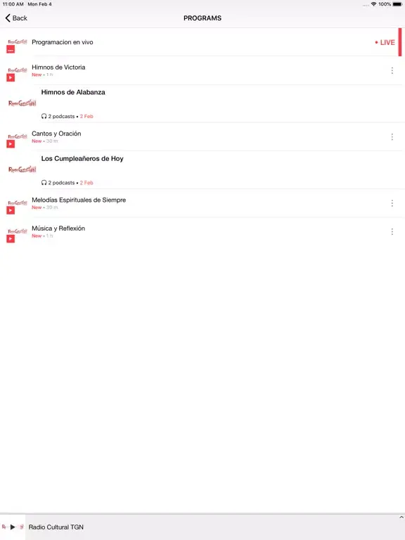 Radio Cultural TGN iPad  স্ক্রিনশট