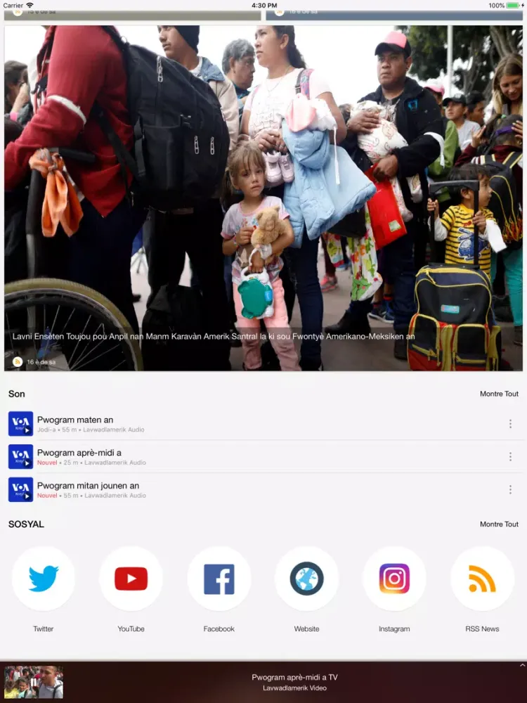 VOA Kreyòl iPad  スクリーンショット