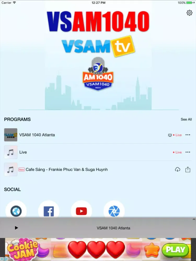 Capturas de tela do VSAM 1040 AM Atlanta iPad 