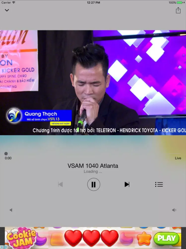 Capturas de tela do VSAM 1040 AM Atlanta iPad 