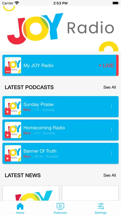 Capturas de tela do My Joy Radio