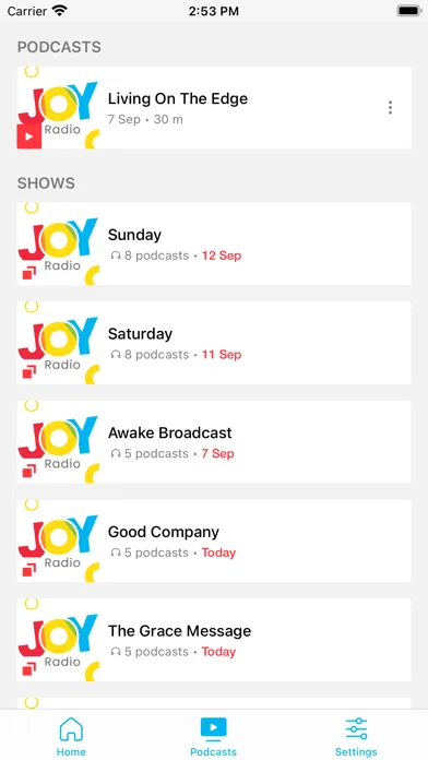 Capturas de tela do My Joy Radio