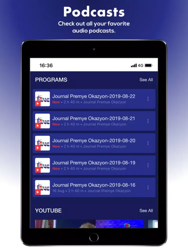 RTVC HAITI iPad  Screenshots