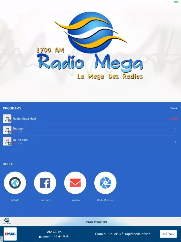 Radio Mega 1700 AM iPad 應用截圖