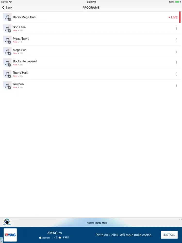 Radio Mega 1700 AM iPad 應用截圖