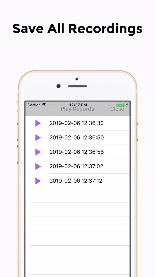 Ảnh chụp màn hình của VoiCee -Automatic Voice record