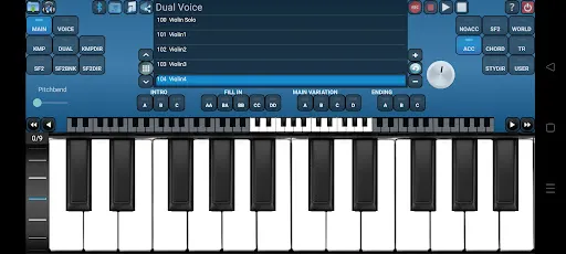 Screenshot di Arranger Keyboard