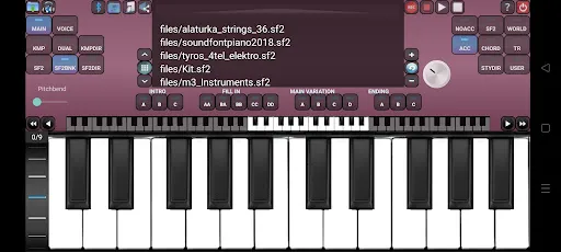 Screenshot di Arranger Keyboard