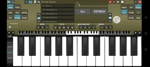Screenshot di Arranger Keyboard