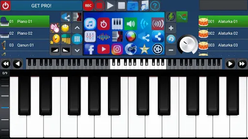 Capturas de tela do Portable ORG Keyboard