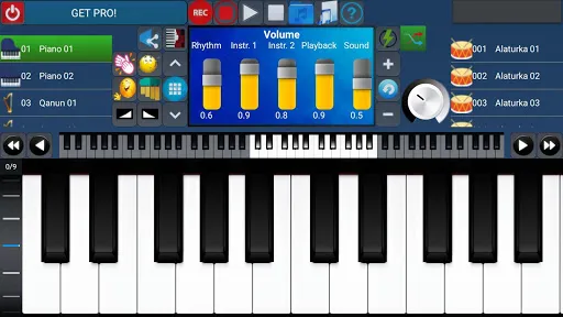 Capturas de tela do Portable ORG Keyboard