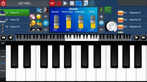 Capturas de tela do Portable ORG Keyboard