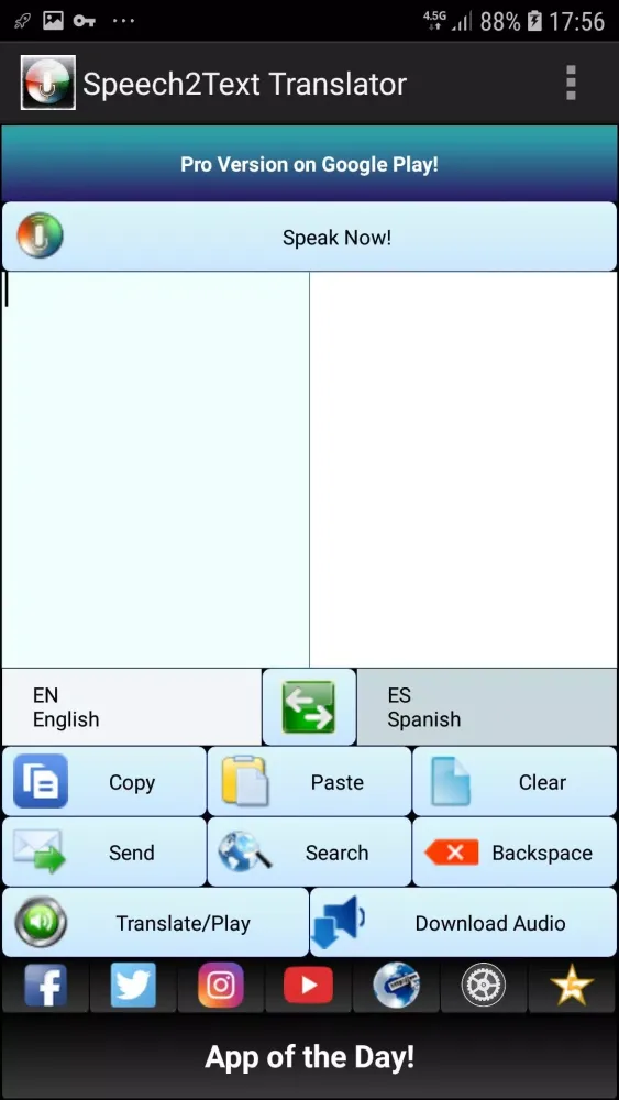 Tangkapan layar Speech to Text TTS Translator
