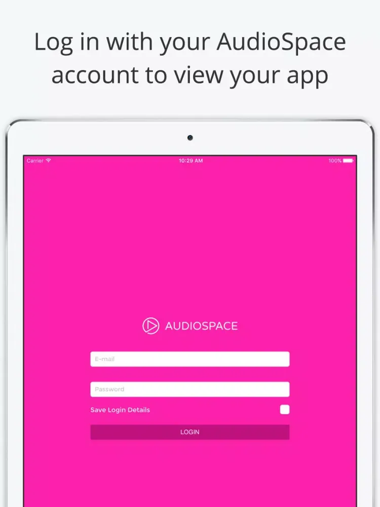 AudioSpace iPad 应用截图