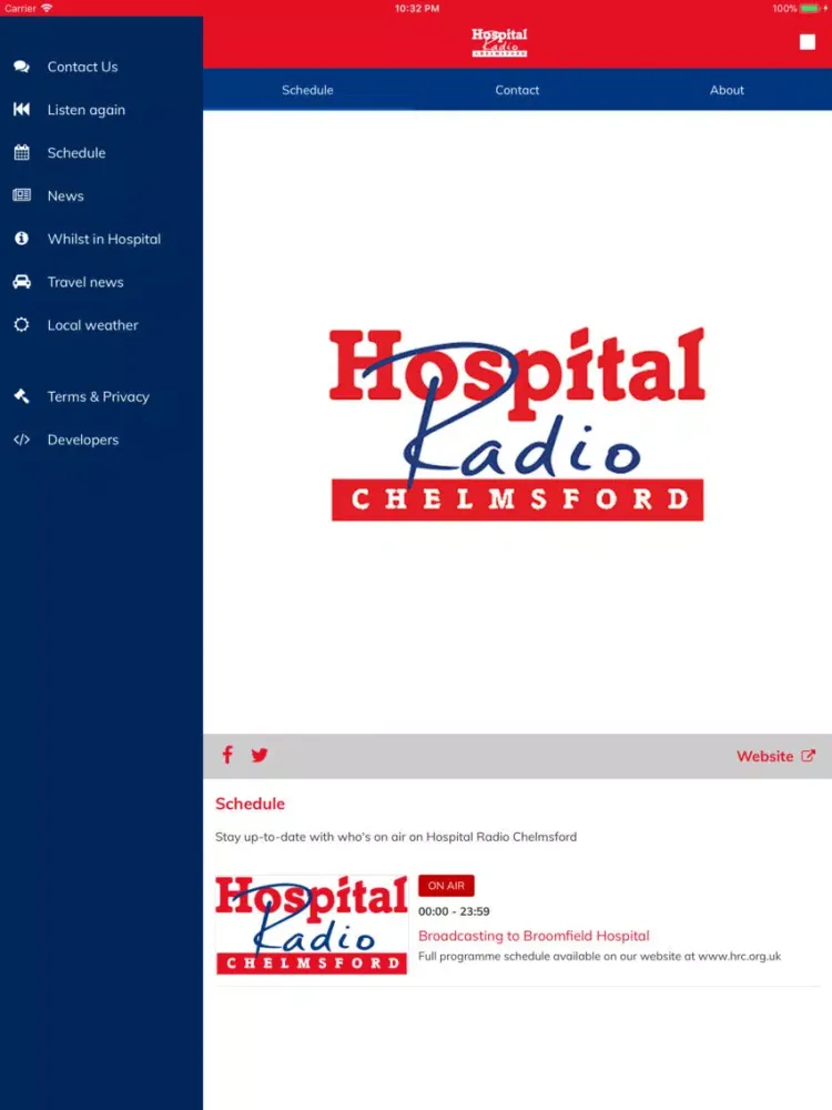 Hospital Radio Chelmsford iPad  स्क्रीनशॉट