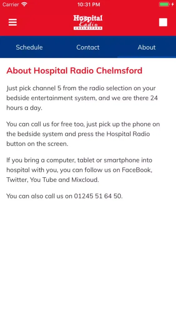 Hospital Radio Chelmsford स्क्रीनशॉट