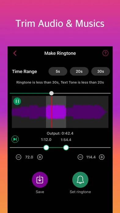 Captures d'écran de Ringtone Maker - extract audio