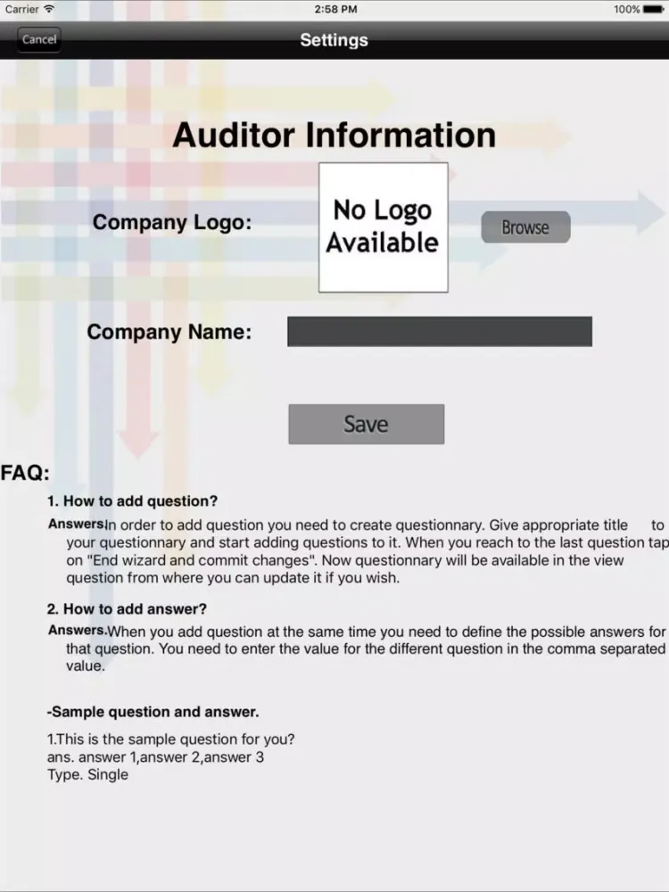Audit app - Quality Audit, Risk assessment iPad  스크린샷