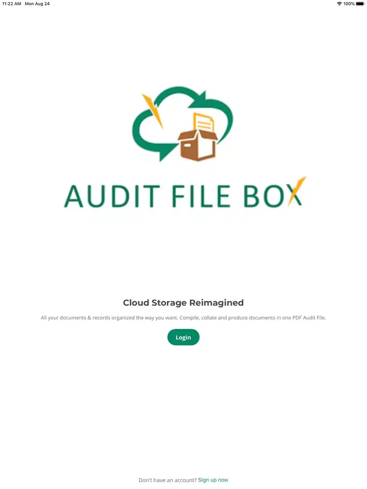 Tangkapan layar Audit File Box iPad 
