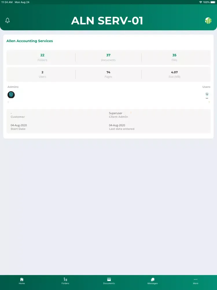 Tangkapan layar Audit File Box iPad 