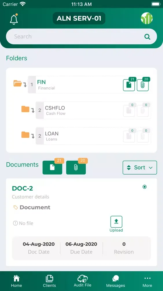 Tangkapan layar Audit File Box