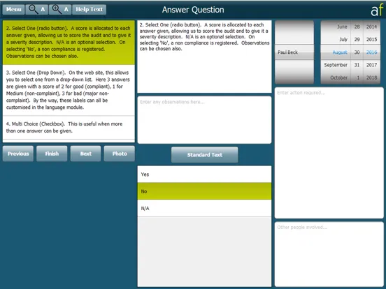 AuditForm iPad  Screenshots