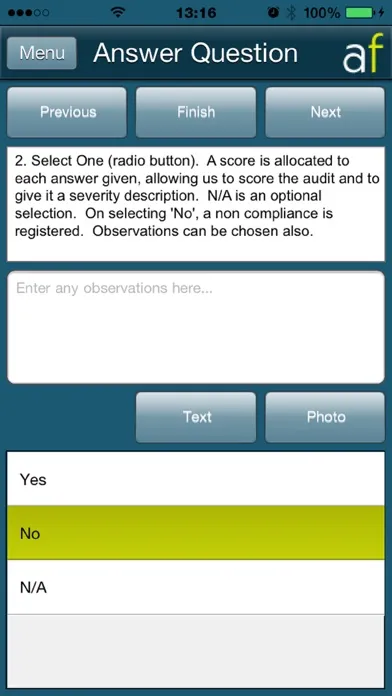 AuditForm Screenshots