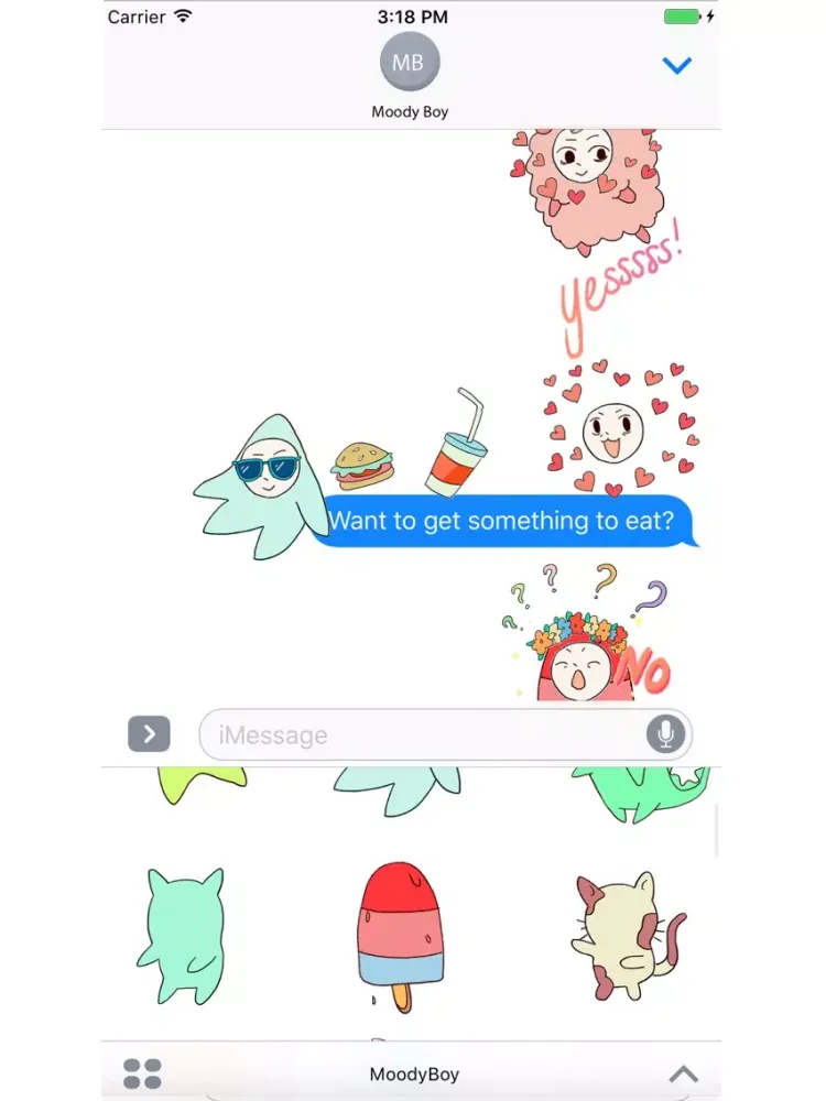 Moody Boy Animated Stickers - Build Stack Create ! iPad  Screenshots